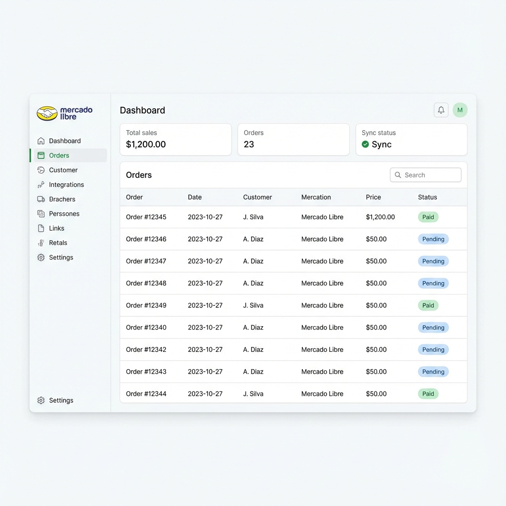 Integración con Mercado Libre